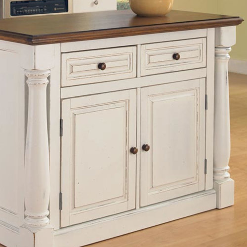 August Grove® Larchwood Wood Kitchen Island & Reviews Wayfair